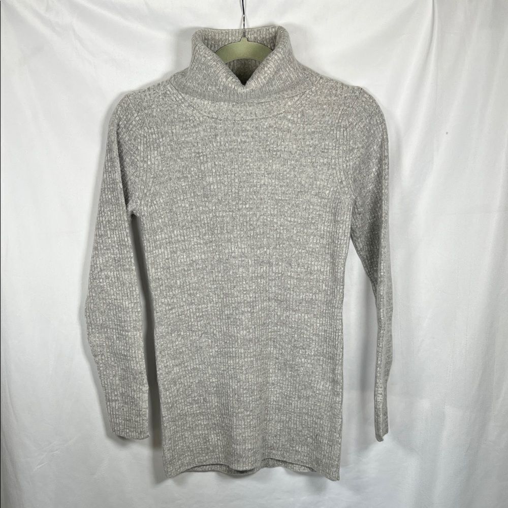 Banana Republic Gray Merino Extra Wine Wool Turtleneck Women's Sweater S